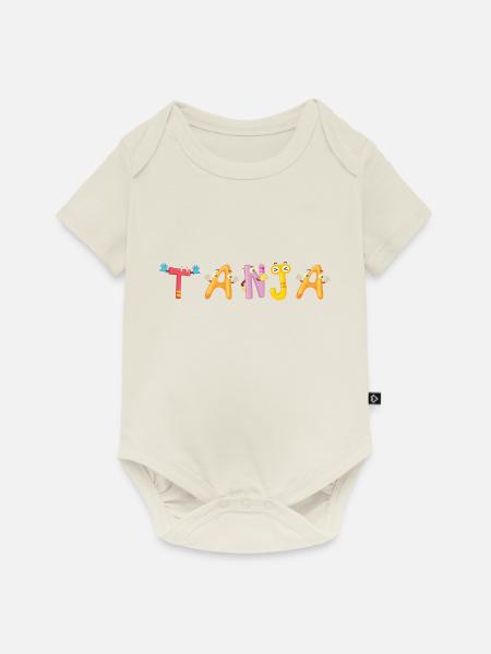 Tanja - Baby Premium Kurzarmbody - Naturweiß