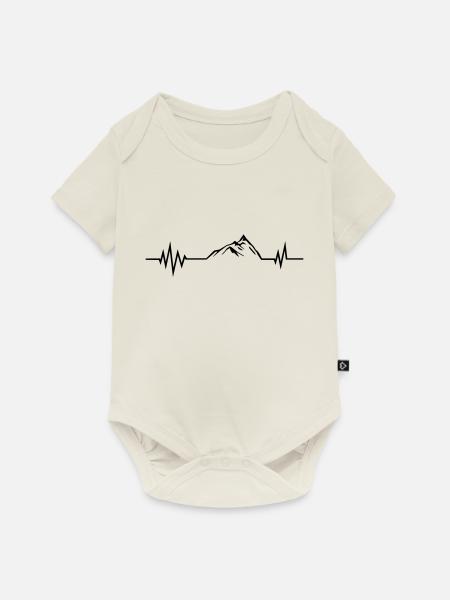 mountain pulse design - Baby Premium Kurzarmbody - Naturweiß