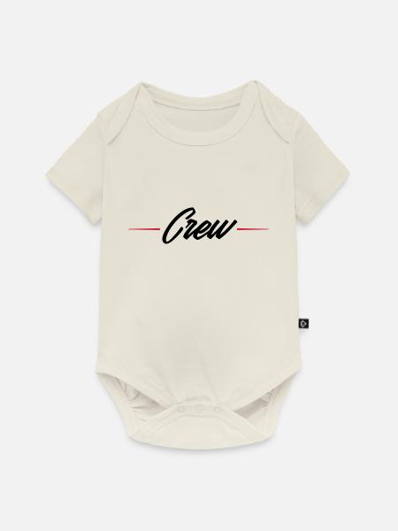 crew design - Baby Premium Kurzarmbody - Naturweiß