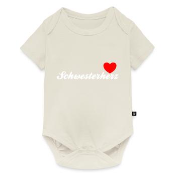 Schwesterherz | White - Baby Premium Kurzarmbody - Naturweiß - Vorne