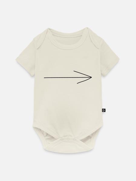 Pfeil rechts - Baby Premium Kurzarmbody - Naturweiß