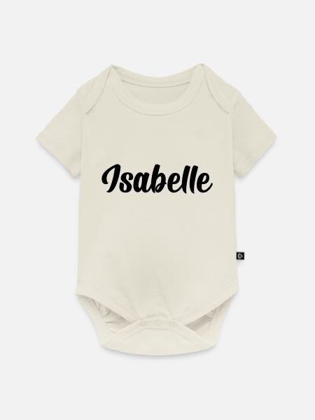Isabelle - Baby Premium Kurzarmbody - Naturweiß