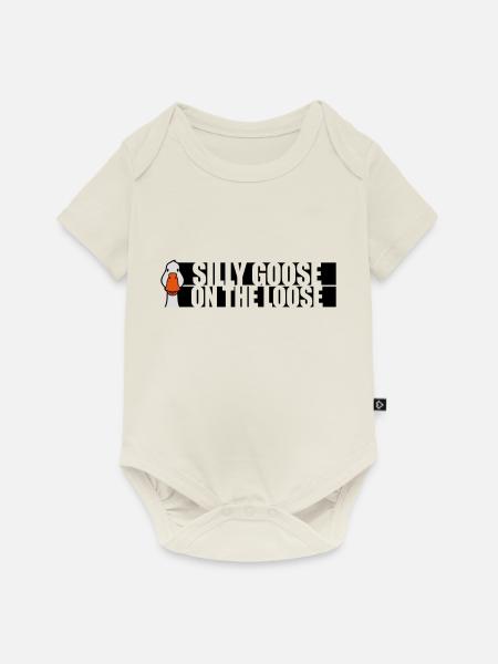 goose on the loose - Baby Premium Kurzarmbody - Naturweiß