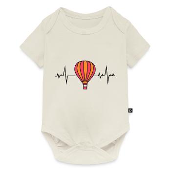 Hot Air Ballooning Balloon Balloonist Heartbeat - Baby Premium short-sleeve bodysuit - off white - Front