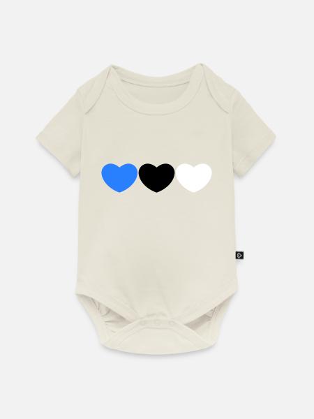 Estnisches Herz - Baby Premium Kurzarmbody - Naturweiß