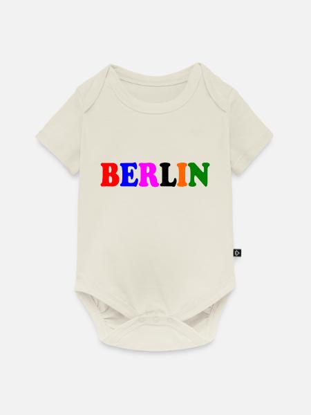 Berlin - Baby Premium Kurzarmbody - Naturweiß