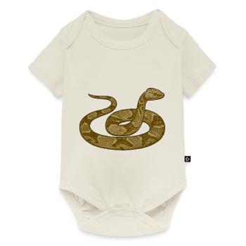 Serpent en colère - Body à manches courtes Premium Bébé - blanc cassé - Devant