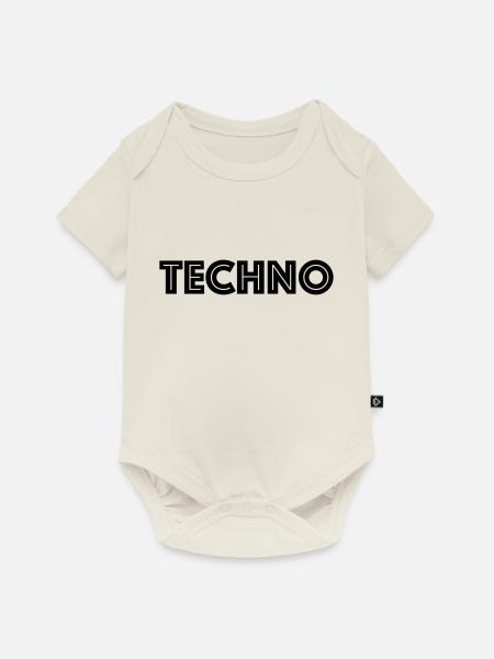 Techno. Ravewear. - Baby Premium Kurzarmbody - Naturweiß