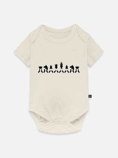 Bauer Figuren Schach - Baby Premium Kurzarmbody - Naturweiß