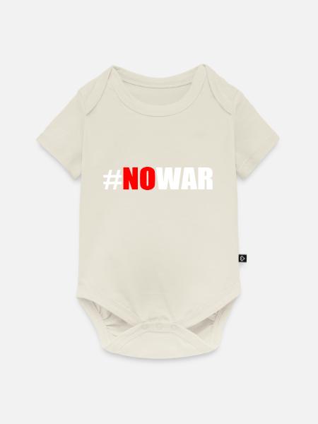 No war - Baby Premium Kurzarmbody - Naturweiß