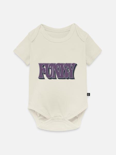 Funky Music - Baby Premium Kurzarmbody - Naturweiß