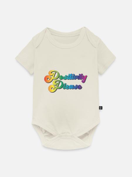 Positivity Please - Baby Premium Kurzarmbody - Naturweiß