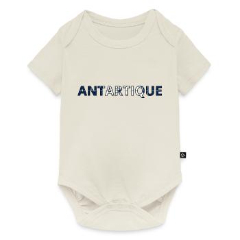 Drapeau Antarctique - Body à manches courtes Premium Bébé - blanc cassé - Devant