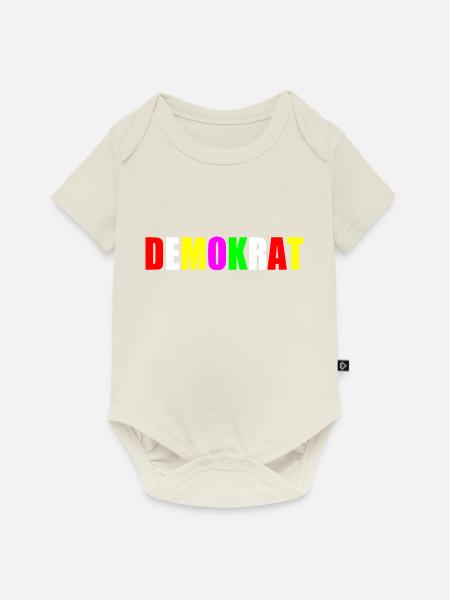 Demokrat - Baby Premium Kurzarmbody - Naturweiß