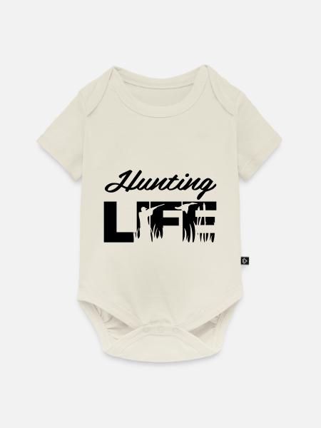 Hunting Life - Baby Premium Kurzarmbody - Naturweiß