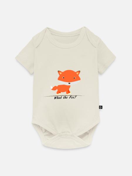 Fuchs - Baby Premium Kurzarmbody - Naturweiß