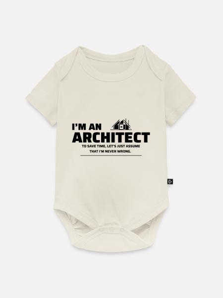 Architekt Architektur Student Lustig - Baby Premium Kurzarmbody - Naturweiß