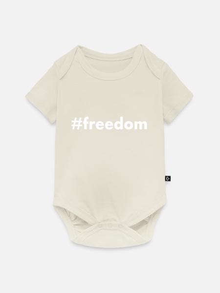 FREEDOM - Baby Premium Kurzarmbody - Naturweiß