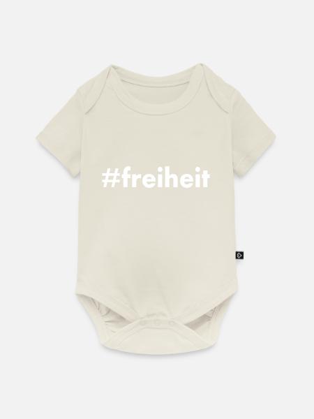 freiheit - Baby Premium Kurzarmbody - Naturweiß