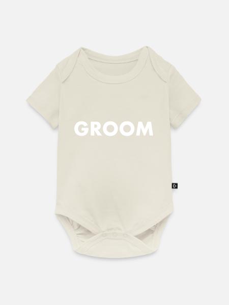 Groom - Baby Premium Kurzarmbody - Naturweiß