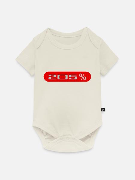Logo 205% - Baby Premium Kurzarmbody - Naturweiß