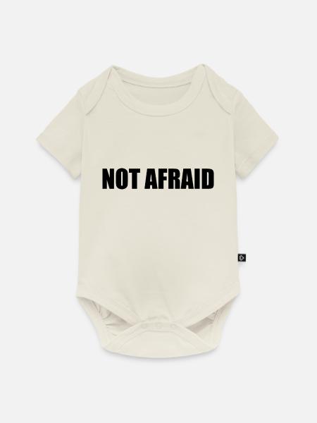 not afraid - Baby Premium Kurzarmbody - Naturweiß