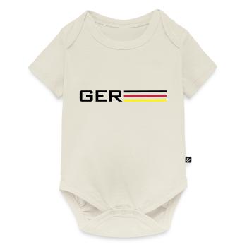 Deutschland GER Symbol - Baby Premium Kurzarmbody - Naturweiß - Vorne