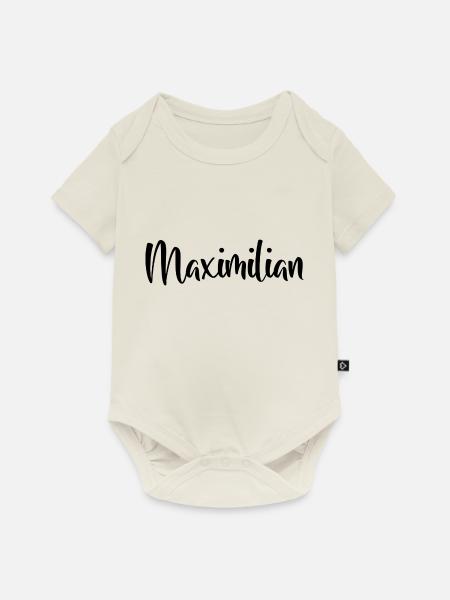Maximilian - Baby Premium Kurzarmbody - Naturweiß