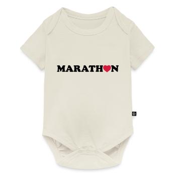 marathon - Body à manches courtes Premium Bébé - blanc cassé - Devant