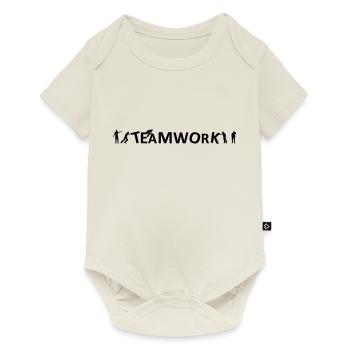 Menschen - Teamwork - Baby Premium Kurzarmbody - Naturweiß - Vorne