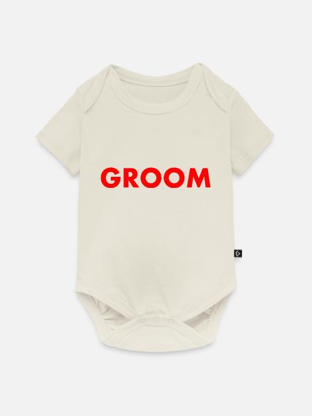 Groom - Baby Premium Kurzarmbody - Naturweiß