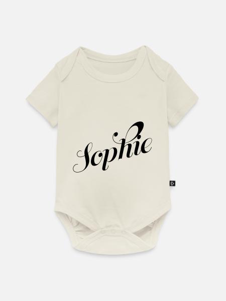 Sophie - Baby Premium Kurzarmbody - Naturweiß