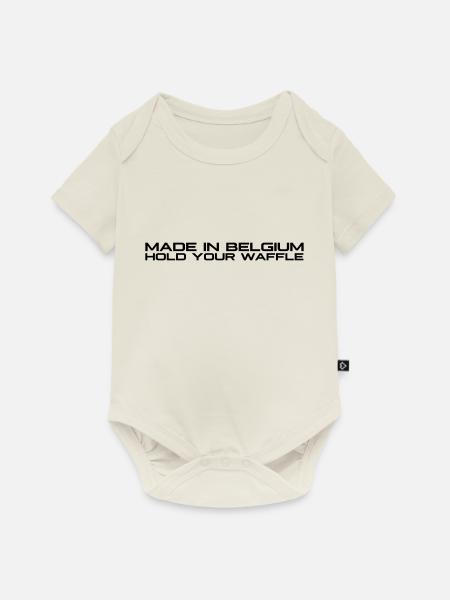 Halten Sie Ihre Waffel - Baby Premium Kurzarmbody - Naturweiß