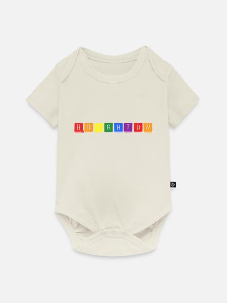 Rainbow Brighton! - Baby Premium Kurzarmbody - Naturweiß