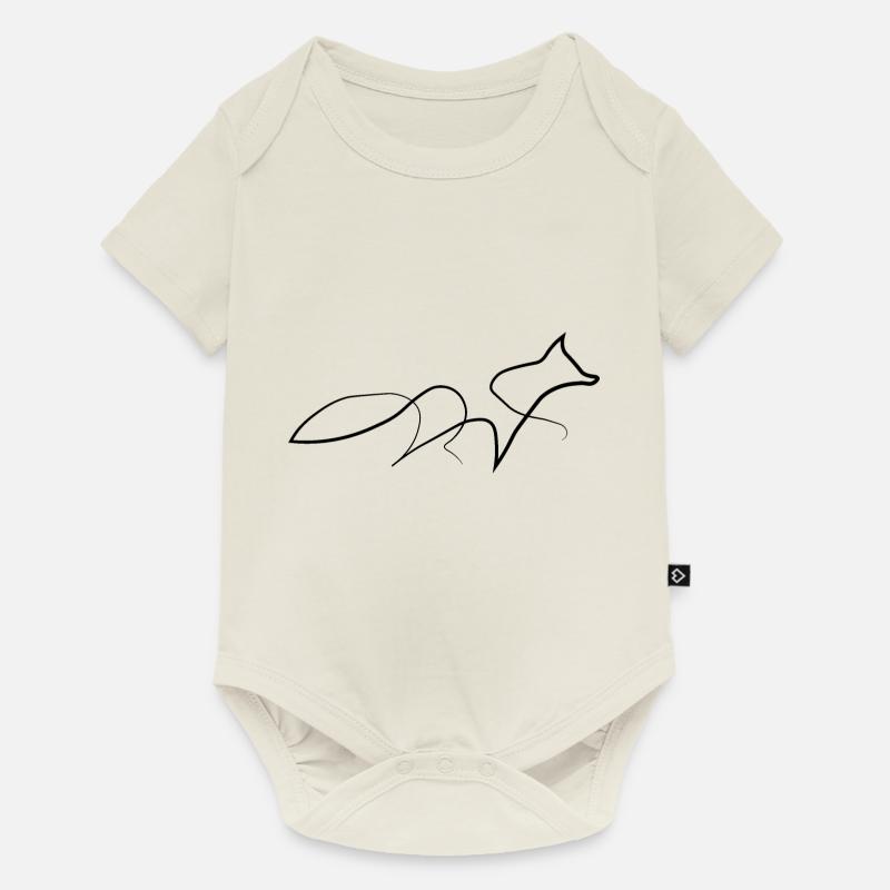 Fuchs - Baby Premium Kurzarmbody - Naturweiß