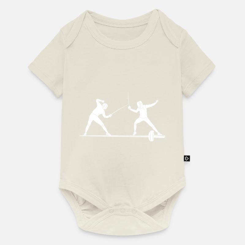 Fechten - Baby Premium Kurzarmbody - Naturweiß