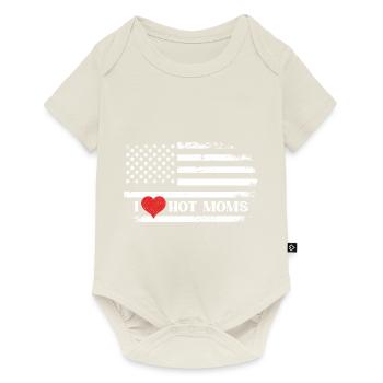 I Love Hot Moms - Baby Premium short-sleeve bodysuit - off white - Front