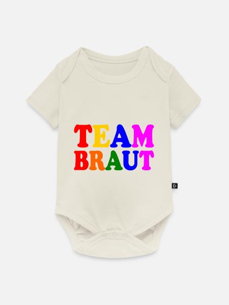 Team braut - Baby Premium Kurzarmbody - Naturweiß
