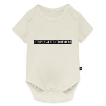 I closed my book - Baby Premium Kurzarmbody - Naturweiß - Vorne