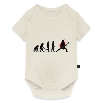Basse Guitariste Musicien Bassiste Evolution - Body à manches courtes Premium Bébé - blanc cassé - Devant