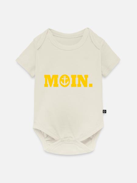 Moin - Baby Premium Kurzarmbody - Naturweiß