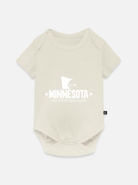 Minnesota - Baby Premium Kurzarmbody - Naturweiß