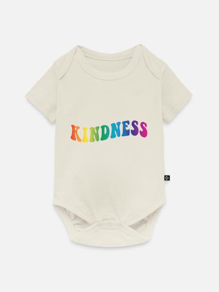 Kindness Spruch - Baby Premium Kurzarmbody - Naturweiß