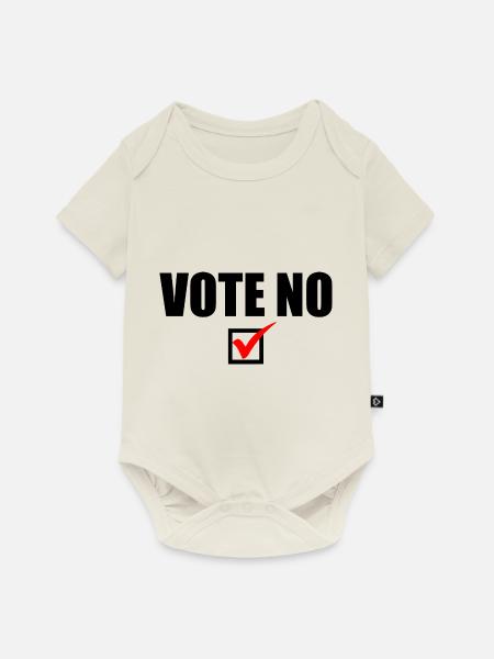 Vote no - Baby Premium Kurzarmbody - Naturweiß