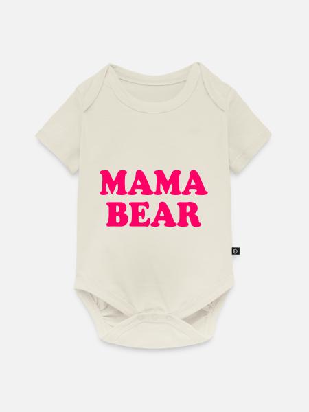 Mama bear - Baby Premium Kurzarmbody - Naturweiß