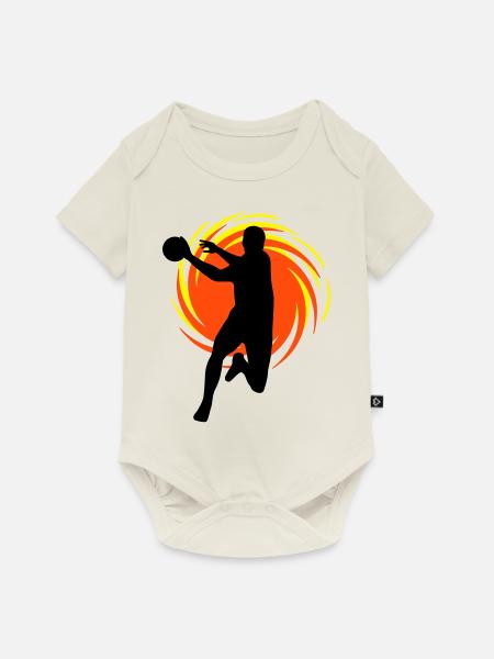 Wirbel Handballer - Baby Premium Kurzarmbody - Naturweiß