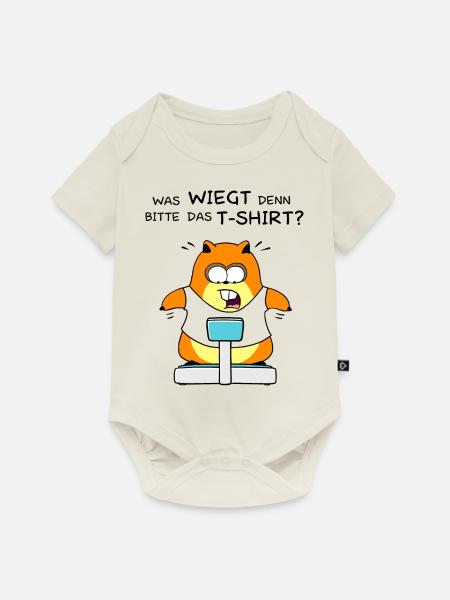 Fettes Hamster Shirt - Baby Premium Kurzarmbody - Naturweiß