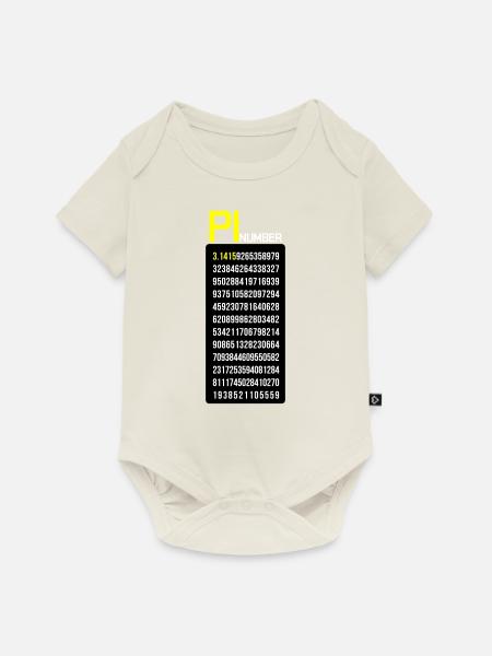 Pi-Nummer - Baby Premium Kurzarmbody - Naturweiß