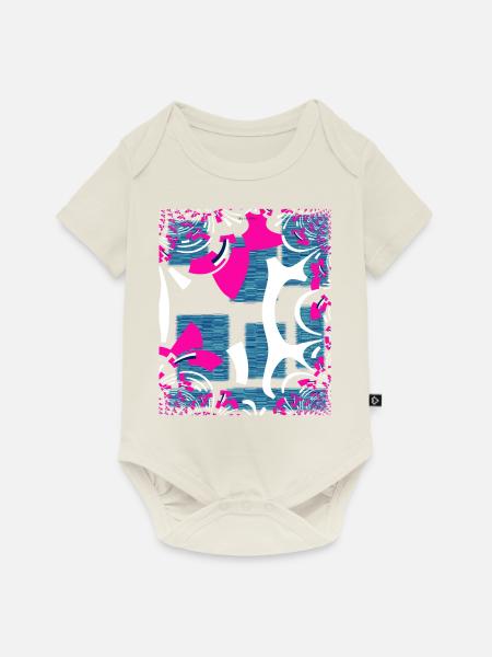Bandera Rosa - Baby Premium Kurzarmbody - Naturweiß