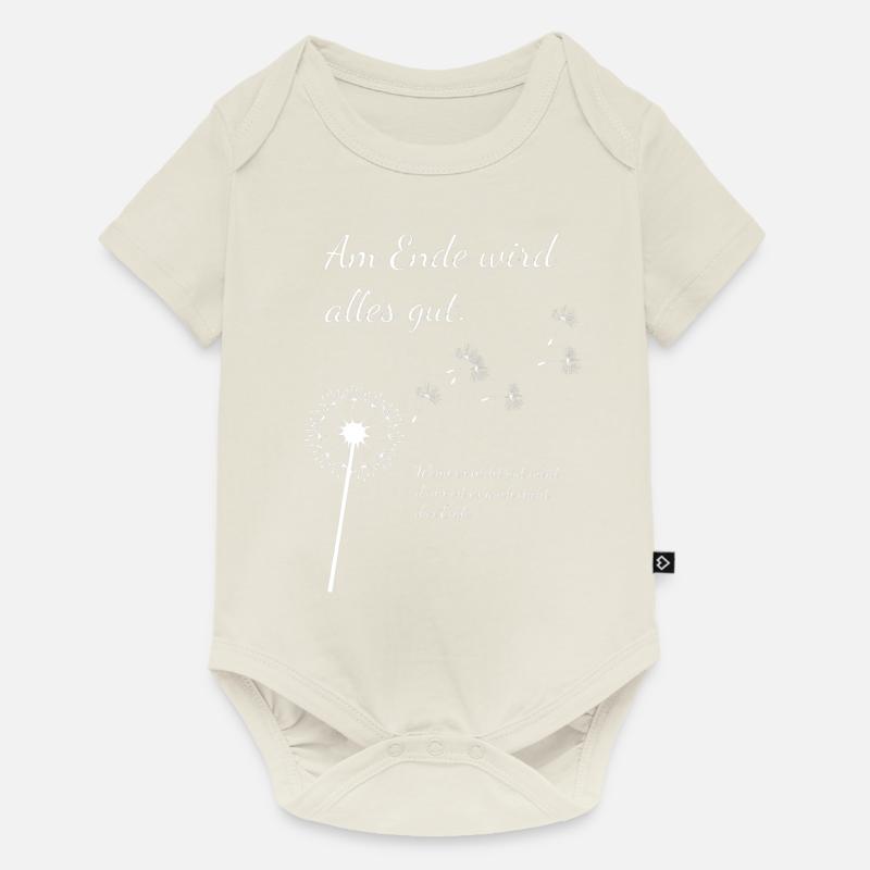 Alles wird gut - Baby Premium Kurzarmbody - Naturweiß